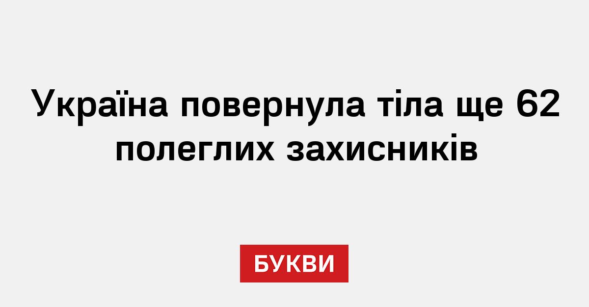 Україна повернула тіла ще 62 полеглих захисників - Букви
